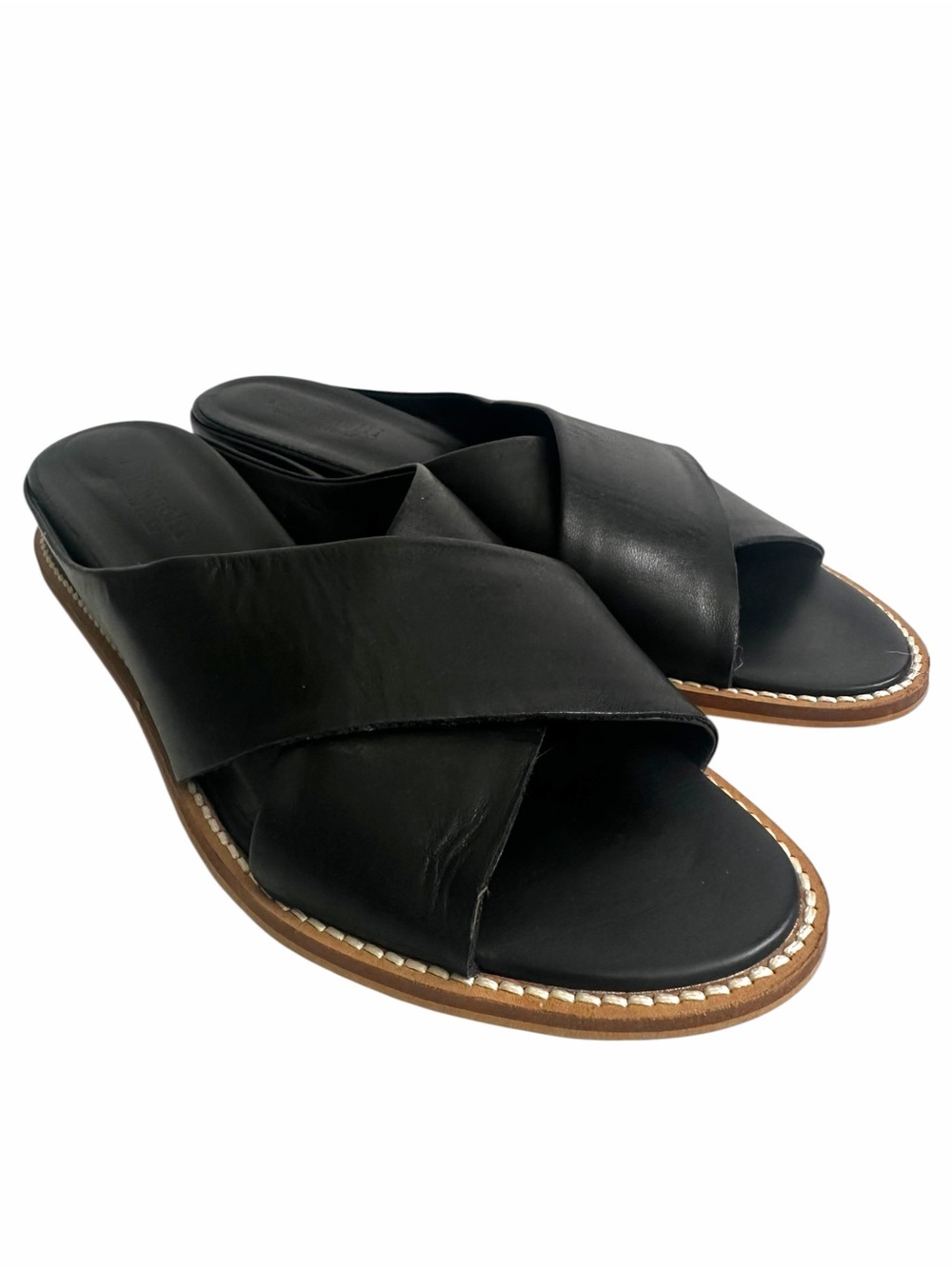 Fabianelli Italian Leather Strappy Slip On Sandals Size 40/ US 9